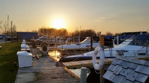 Sunset on deck